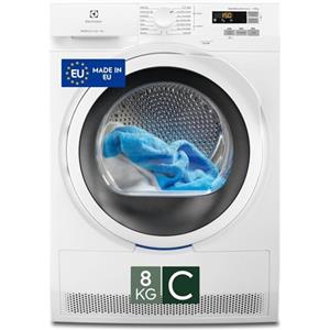 Electrolux Serie 700 DelicateCare, Asciugatrice a Pompa di Calore, 8 kg, EW7HA48GY, Classe B, 12 Programmi, Tecnologia SensiCare, Connettività Smart App, Filtro Easy Flow, 63 dB, 850x596x636 mm