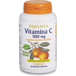 Erbamea Vitamina C 1000 mg - 90 Compresse Immunostimolanti con Bioflavonidi