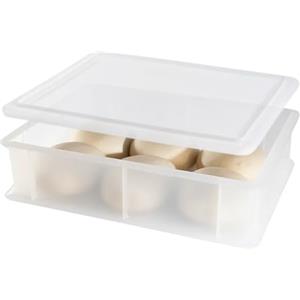 CookandSupply Contenitore per Lievitazione Pizza E Pane BPA-free - Cassetta Portaimpasto Certificata di Grado Alimentare - Made in Italy - 1 Box Impilabile 40x30x10 + 1 Coperchio