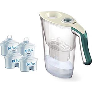 Laica J9059 kit caraffa Carmen Tosca con 4 Filtri Bi-Flux (4 mesi di acqua filtrata), 100% made in Italy