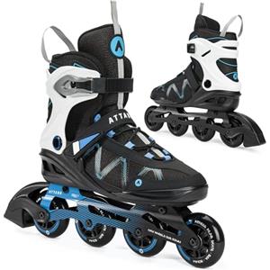 ATTABO Pattini in linea da Uomo Bliss 45 EU Comfort e sicurezza Guscio semirigido in alluminio Skid Ruote in PU da 80 mm Cuscinetti ABEC-7 Regolabili per una migliore vestibilità Colore Blu