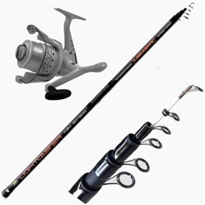 generico Canna Mulinello Pesca A Fondo Surfcasting Telescopica Beach Ledgering Gr. 100