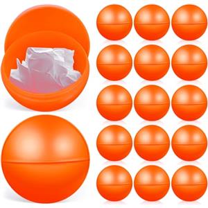 Garneck 25 palline Tombola per lotteria apribile - sfere cave in plastica per tamburi - bingo e giochi per feste - 4 cm arancione - perfette per feste di famiglia e serate di gioco