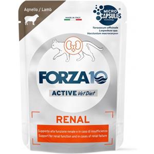 Forza 10 Active Vet Diet Renal Agnello 80 Gr - Alimento Umido per Gatti Adulto con Supporto per la Salute Renale