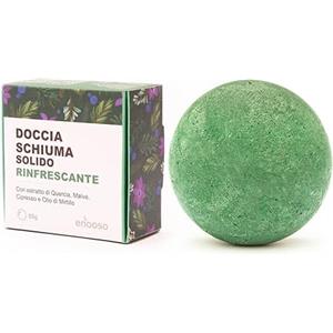 Enooso - Docciaschiuma Solido Bio RINFRESCANTE per tutti i tipi di pelle - Bagnoschiuma 100% Vegano Artigianale Naturale - Made in Italy - 80 gr