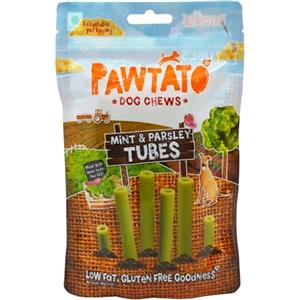 Pawtato Tubetti Per Cani Alla Menta E Prezzemolo Pawtato (90 g) | Gustosi Biscottini Di Addestramento Per Cani Di Taglia Piccola, Media E Grande o Cuccioli, Biscottini Per Cani Ad Alto Contenuto Proteico