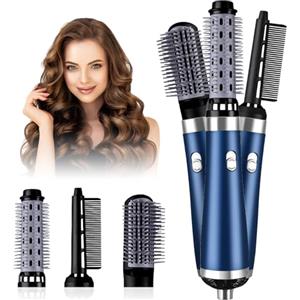 Journeyside Multifunzione Hair Styler, 1000 W Asciugacapelli Multifunzione, Tre Velocità Regolabili, Conception réduction du Bruit, Adatto sia Isciatura che per lo Styling,Blu