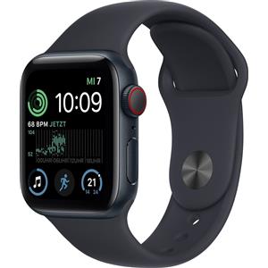 Apple Watch SE 40 mm (2022) | GPS + Cellular | Mezzanotte | Cinturino Sport Mezzanotte S/M