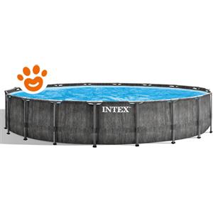 Intex Piscina Rotonda Prisma Greywood (Ø549x122cm) con Pompa a Filtro Art. 26744 - Prisma Greywood (Ø549x122cm)