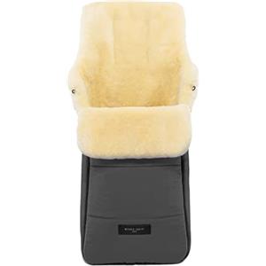 Werner Christ Sacco per passeggino AROSA in pelle di agnello medicale di WERNER CHRIST BABY - Morbido sacco per buggy, come materassino per fasciatoio, inserto - colore grigio stone