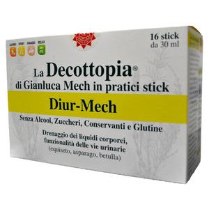 GIANLUCA MECH Diur Mech Decopocket - Integratore per la diuresi in 8 stick, a base di erbe naturali