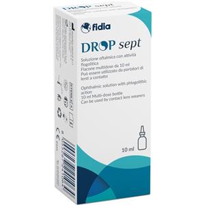 Fidia Farmaceutici DROPsept Soluzione Oftalmica 10 ml - Protezione e Riparazione dell'Epitelio Corneale e Congiuntivale