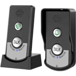 Whychstore Campanello senza fili, citofono vocale H8, bianco, distanza 1000 metri (nero)