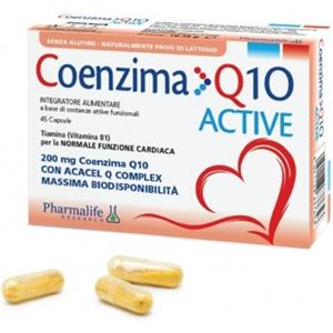 PHARMALIFE RESEARCH Srl Coenzima Q10 Active 45 Capsule - Integratore Alimentare ad Alta Biodisponibilità