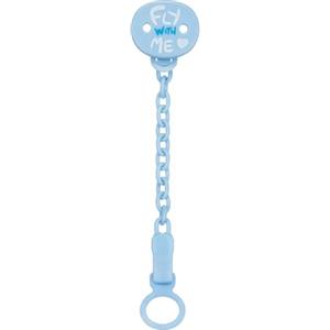 Chicco All You Can Clip, Catenella Portaciuccio, Morbide Clip Portaciuccio per Bambino, Morbida Catenella, Portaciuccio Neonato, Azzurro