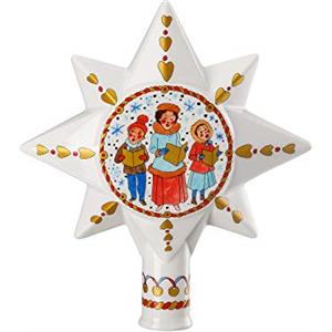 Hutschenreuther Puntale per Albero Grande mercatino di Natale (15,5 x 4,5 x 17 cm) Punta, Porcellana, Multicolore