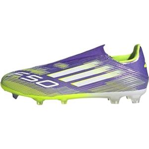 adidas F50 League Laceless Firm Ground Football Boots, Scarpe da Calcio Unisex-Adulto, Purple Rush/Cloud White/Lucid Lemon, 44 2/3 EU