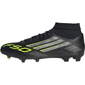 Adidas Unisex - Adulto F50 League Mid Firm Ground/Multi Ground Football Boots, Purple Rush/Cloud White/Lucid Lemon, 46 EU