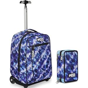 Seven Appack Big Trolley Scuola, Blu, Con Astuccio 3 Zip, Mazi Capienza, Scuola & Tempo libero, Bambini e Ragazzi