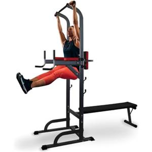 Mobiclinic® fitness, Stazione per esercizi, 9 in 1, Domifit, 8 altezze regolabili, Panca reclinabile, Multifunzionale, Antiscivolo, Imbottita