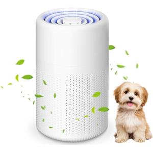 AONAT Purificatore d'Aria, Purificatore d'Aria con Filtro HEPA, USB Air Purifier Portable, Aromaterapia, Rimuovere Il di Polvere, Polline, Fumo di Pet Odore, per Camera Da Letto, Bagno, Soggiorno, Bianc