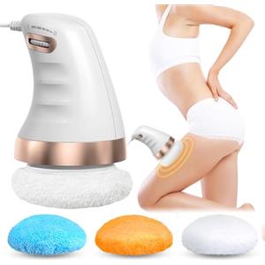 GBKDQQ Massaggiatore elettrico anticellulite con 3 colori, testa in tessuto intercambiabile per pancia gambe e cellulite massaggio lipedema massaggiatore per pelle sollevamento, rassodamento e