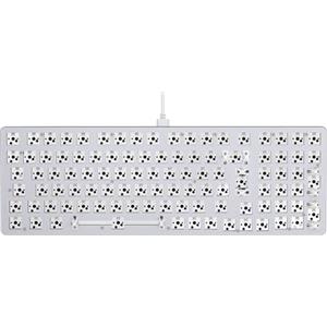 Glorious Gaming GMMK 2 Full Size (96%) Barebones (solo struttura) - Struttura per tastiera da gaming meccanica, full-size (96%), alluminio, personalizzabile, RGB, layout internazionale / ISO - Bianco