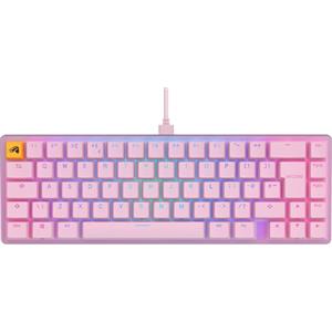 Glorious Gaming GMMK 2 Compact (65%) - tastiera gaming mecc., TKL compatta 65%, alluminio, personalizzab., tasti doppia iniezione, Fox Switches, RGB per ogni tasto, layout QWERTY inglese - Rosa