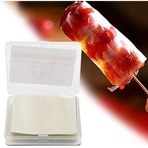 Nimomo 500 Pezzi Carta di Riso, Fogli Di Riso Alimentari, Carta per Torrone, Commestibile Ostia Caramelle Fatta a Mano Waffle Sticky Papi Torrone Caramello Toffee