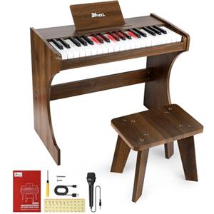 24HOCL Kids Keyboard 7 Keys Digital for Kids, Mini Music Educational Instrument Piano Toy, Wood for Toddlers Girls Boys