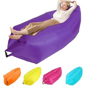 plplaaoo Gonfiabile Lounger Loungers Gonfiabili Portatili per Campeggio e Spiaggia Sofa Matress Viola