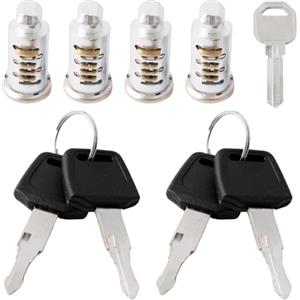 Afenau Set di 4 lucchetti per Thule con chiavi, portapacchi di sicurezza, per portapacchi da tetto, per box da tetto, portapacchi