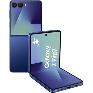 Samsung Galaxy Z Flip7 Smartphone AI pieghevole, 3 anni di Garanzia del produttore, RAM 12GB, 512GB, Display 4,1" Super AMOLED/6,9" Dynamic AMOLED 2X, Fotocamera 50MP, Blue Shadow [Versione italiana]