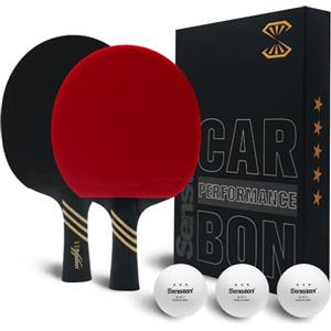 Senston Racchetta da ping pong professionale con tecnologia al carbonio, set di racchette da ping pong per giocatori avanzati, controllo superiore per la competizione