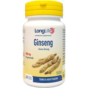 LongLife Ginseng 5% - Integratore alimentare tonico-adattogeno per stanchezza fisica e mentale, 60 capsule