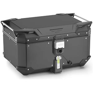 GIVI Bauletto Trekker Outback EVO Smart Lock 58L in Alluminio Nero con Aggancio MONOKEY®