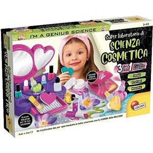 Lisciani Giochi - I'm a Genius Super Laboratorio di Scienza Cosmetica: Kit Completo per Creare Rossetti, Smalti e Profumi con Ingredienti Naturali