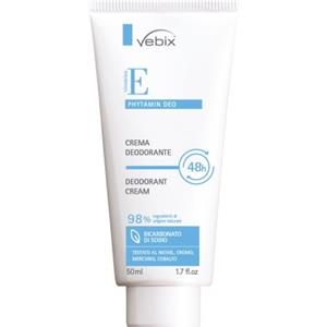 VEBIX PHYTAMIN DEO - Crema Deodorante 48H per Pelle Delicata e Sensibile con Bicarbonato di Sodio