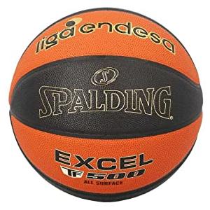 Spalding - TF 500 Ufficiale ACB - Pallone da basket - Misura 7 - Palla certificata - Materiale ZK Composite - Interno ed Esterno - Impugnatura antiscivolo - Peso e dimensioni ufficiali