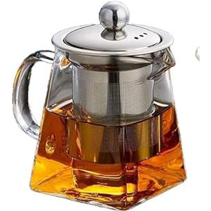 CUPERINOX Teiera in vetro con infusore per tè e infusioni, resistente al calore e compatibile con forno a microonde - Infusion Prestige Collection (550ml)