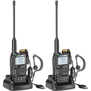 JUCJET UV-K5 Professionali Radio，200 Canali CTCSS/DCS Walkie Talkie Professionali con Auricolare (2 Pezzi)