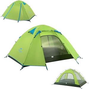 Naturehike Profi Series Tenda 2 Persone Impermeabile Ultraleggera 3-4 Stagioni PU3000mm 2.1kg Pacchetto Compatto per Campeggio Alpinismo Ciclismo Trekking (Verde - 2 Persone)
