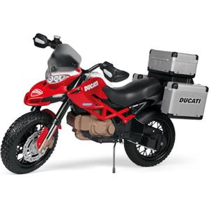 Peg Perego Ducati Enduro - Moto Elettrica per Bambini dai 3 Anni con Batteria Ricaricabile 12V,Velocità Fino a 8 km/h, Dettagli Realistici, Ruote con Battistrada in Gomma, 2 Velocità, Clacson