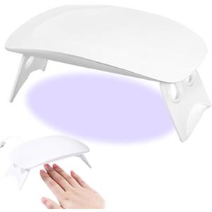 KARELLS Mini Lampada Uv Led Unghie, Fornetto Unghie Semipermanente Per Smalto Gel, Lampada Per Unghie In Gel Tascabile Con Usb Per Tutti Gli Smalti Gel, Asciugatrice Con Timer (Bianco)