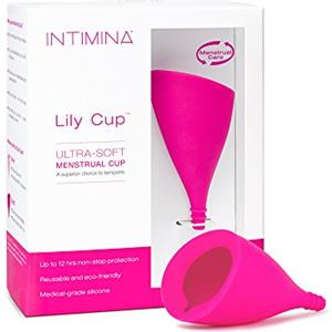 Intimina Lily Cup Size B: Coppetta Mestruale Sottile, Menstrual Cup Utilizzabile per un Massimo di 8 ore, Coppa Mestruale per Raccogliere il Flusso, Coppetta Mestruale Morbida