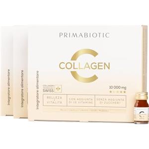 PRIMABIOTIC Collagene da Bere - Primabiotic Collagen 10000 mg | 90 Flaconcini da 30 ml (2700 ml) | Integratore Liquido di Alta Qualità per la Bellezza | 95% di Assorbimento | Pelle, Capelli, Articolazioni