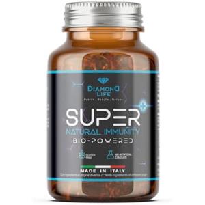 Diamond Life SUPER NATURAL IMMUNITY BioPowered 30 Capsule - Lattoferrina + Quercetina + Vitamina C Liposomiale + Zinco - Rinforzo del sistema immunitario 100% naturale