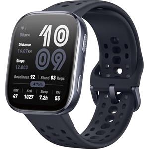 AMAZFIT Bip 6 Smartwatch 46mm, Batteria 14 giorni, AMOLED 1,97, GPS Mappe, IA, Chiamate Bluetooth, Monitor Salute Sonno, 140+ Sport, Fitness, Impermeabile 5ATM, Nero