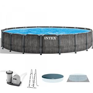 Intex Prisma Frame Greywood 26744NP - Piscina Rotonda