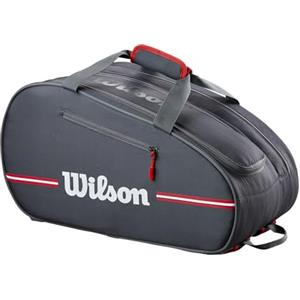 Wilson Team Padel Bag - Borsa per racchette max. 6 racchette, scomparto per scarpe ventilato, tasca termica